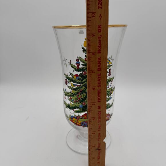 Spode Christmas Tree 9" Pedestal Hurricane NWT - Picture 7 of 9